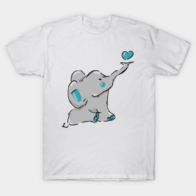 Cute Elephant T-Shirt by FluffigerSchuh